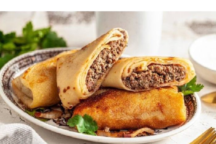 Блинчики с мясом и яйцом