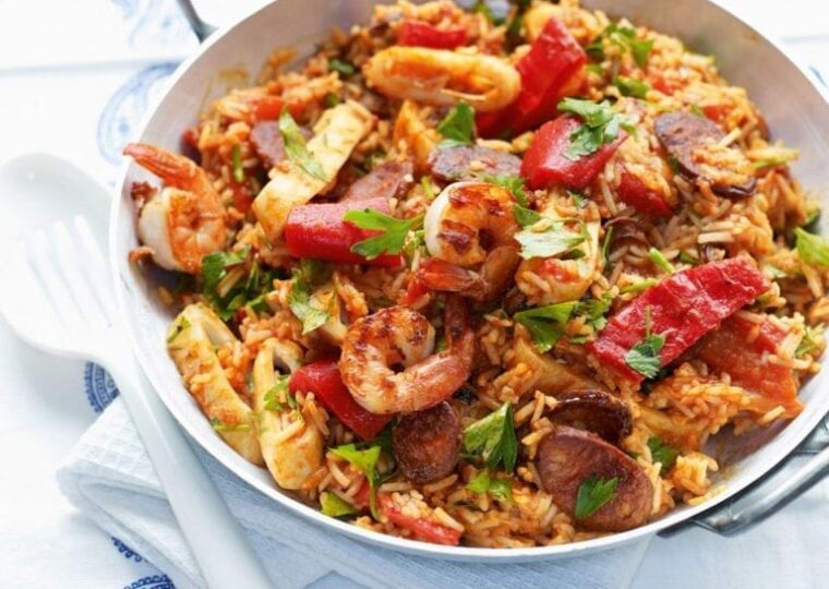 Рис с морепродуктами