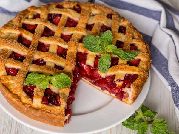 Вишнёвый пирог домашний