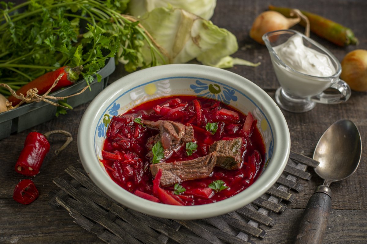 Рецепт вкусного борща с говядиной